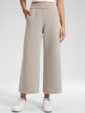 SoftAura Wide Leg Cropped Sweatpant 25"